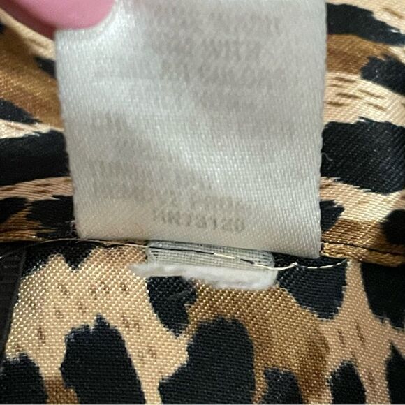 Frederick’s Of Hollywood Long Sleeve Leopard Print Button Down Pajama Top Tan S - Picture 6 of 9